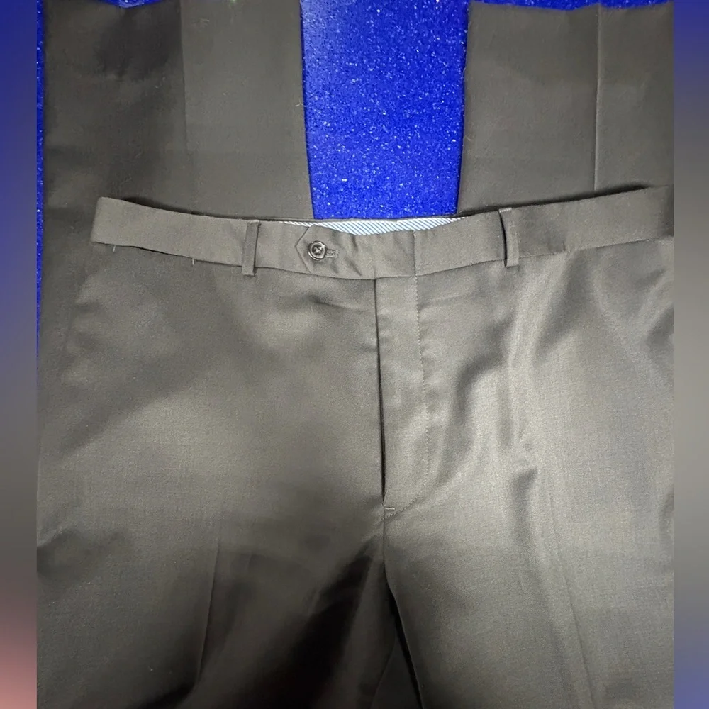 Tommy Hilfiger Black Tuxedo Pants -38R -Excellent used condition -worn once - Picture 1 of 7